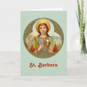 St. Barbara (BK 001) Vertical Blank Greeting Card
