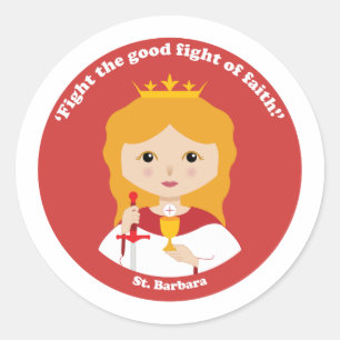 St. Barbara Classic Round Sticker