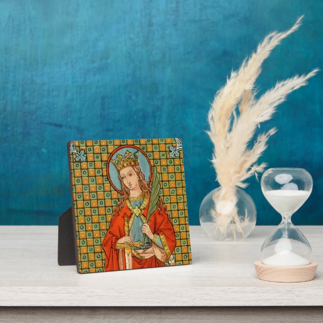 St. Barbara  (JP 01) 5.25"x5.25" Plaque (Insitu)