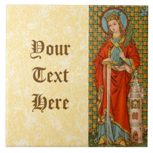 St. Barbara  (JP 01) Ceramic Tile 2