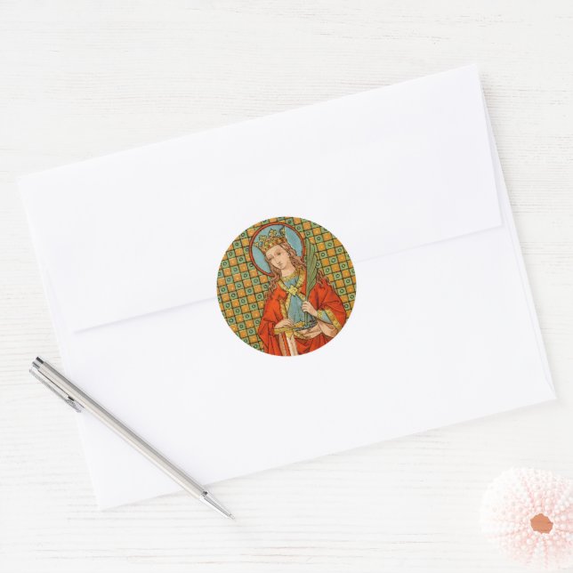 St. Barbara (JP 01) Classic Round Sticker (Envelope)