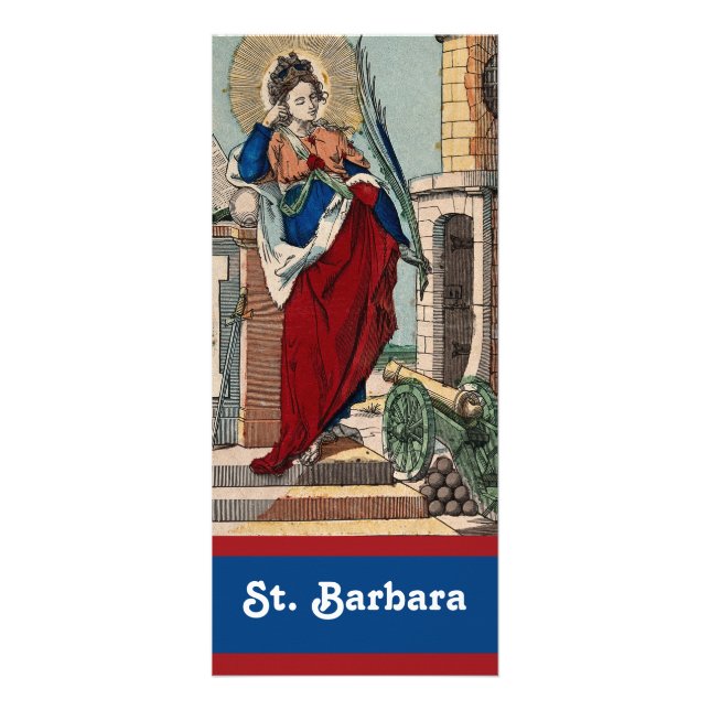 St. Barbara with Artillery (M 007) Rack Card (Front)