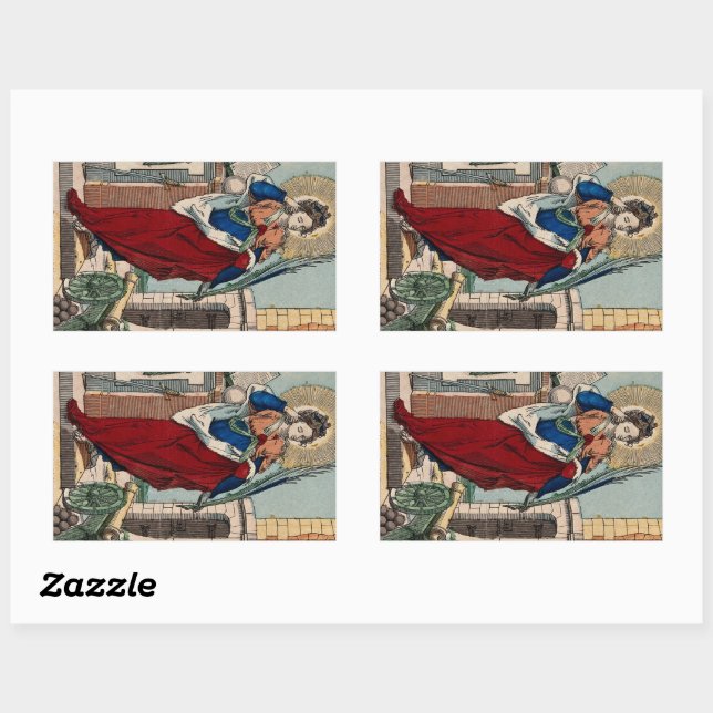 St. Barbara with Artillery (M 007) Rectangular Sticker (Sheet)