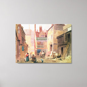 St. Bartholomew Close, Smithfield, London, 1850 (w Canvas Print