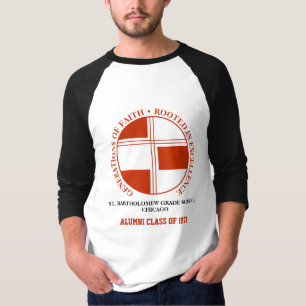 St. Bartholomew Grade School 3/4 Raglan Sleeve  T-Shirt