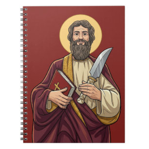 St. Bartholomew the Apostle Comics Style Catholic Notebook