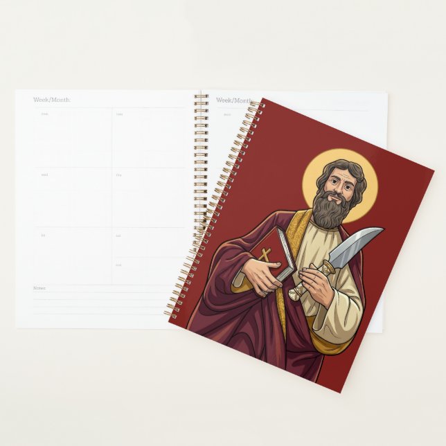 St. Bartholomew the Apostle Comics Style Catholic  Planner (Display)