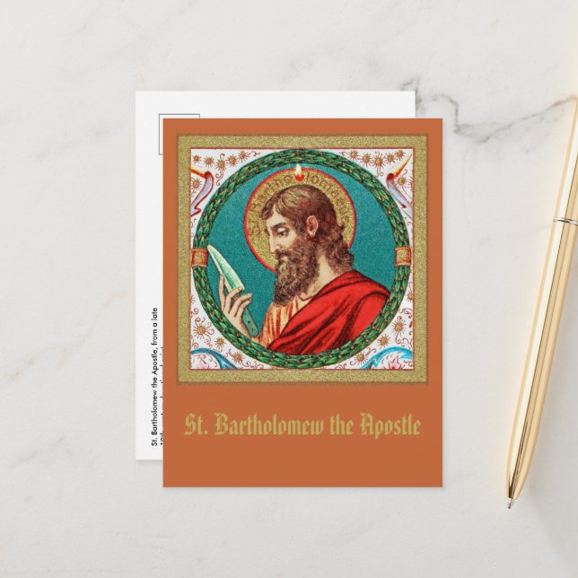 St. Bartholomew the Apostle (JMAS 03) Postcard (Front/Back In Situ)