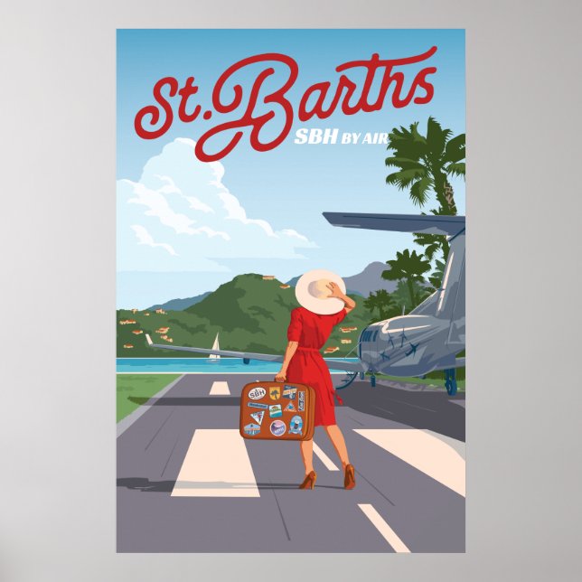 St Barths Tarmac  Poster (Front)