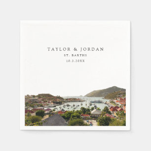 St. Barths Wedding Custom Photo Cocktail Napkins