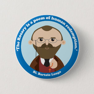 St. Bartolo Longo 6 Cm Round Badge