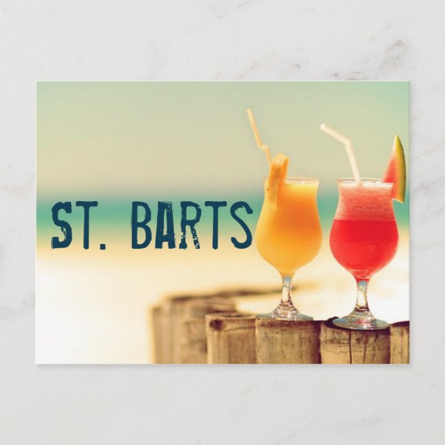 St. Barts cocktails Postcard (Front)