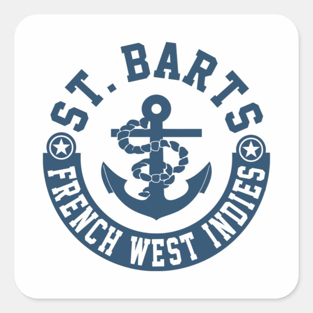 St. Barts French West Indies Square Sticker (Front)