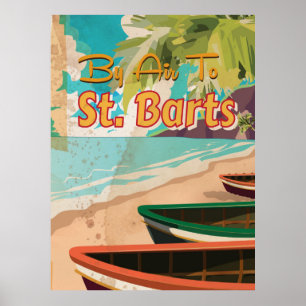 St. Barts Vintage Travel Poster
