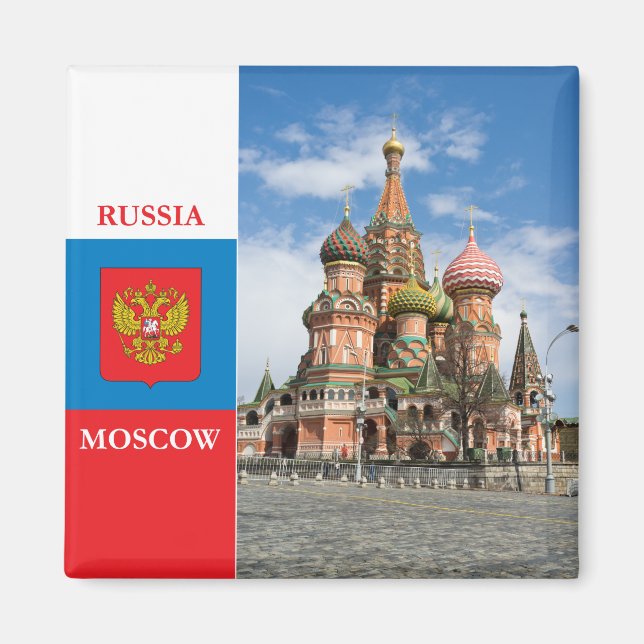 St.Basil Cathedral in Moscow Magnet (Front)