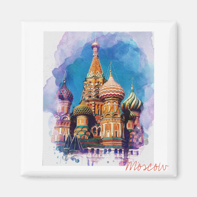 St Basil Cathedral Moscow Russia Magnet (Front)