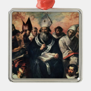 St. Basil Dictating his Doctrine Metal Tree Decoration