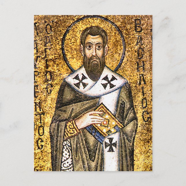 St. Basil Orthodox Christian Icon Postcard (Front)