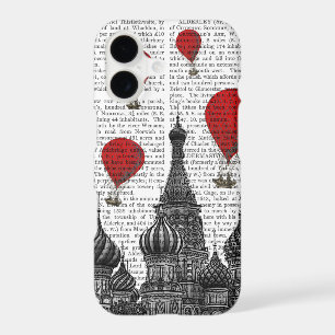 St Basil's Cathedral and Red Hot Air Balloons