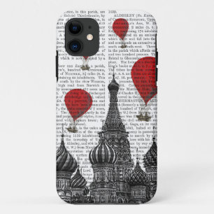 St Basil's Cathedral and Red Hot Air Balloons iPhone 11 Case
