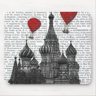 St Basil's Cathedral and Red Hot Air Balloons Mouse Mat