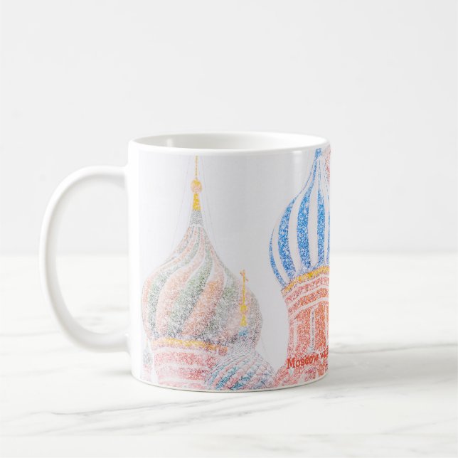 St Basil's Cathedral In Snowstorm Coffee Mug (Left)