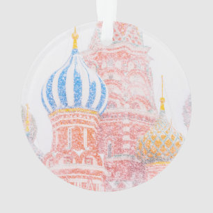 St Basil's Cathedral In Snowstorm Ornament