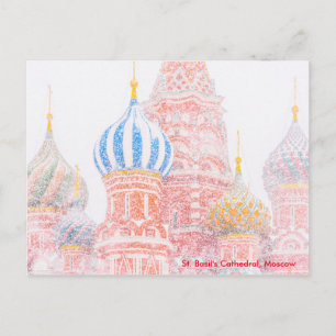St Basil's Cathedral In Snowstorm Postcard