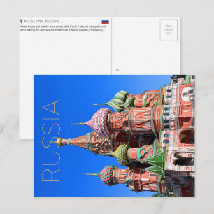 St. Basil's Cathedral, Moscow, Russia Travel Postcard