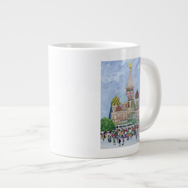 St. Basil's Cathedral Red Square 1995 Large Coffee Mug (Front Right)