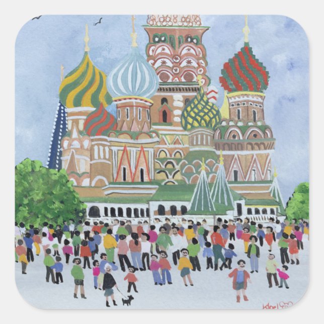 St. Basil's Cathedral Red Square 1995 Sticker (Front)