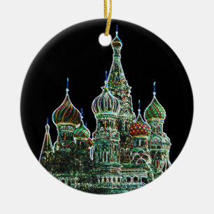 St Basils Neon Ceramic Tree Decoration