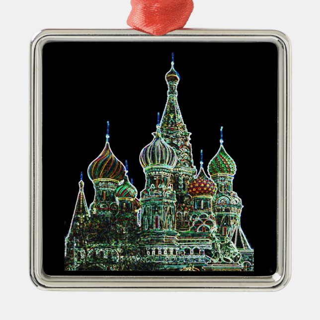 St Basils Neon Metal Tree Decoration (Front)