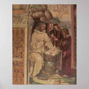 St. Benedict against a Landscape, from the Life o Poster