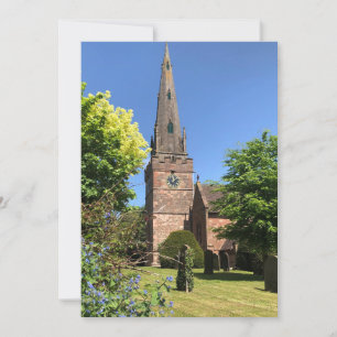 St Benedict Biscop Church Wombourne Staffordshire Holiday Card