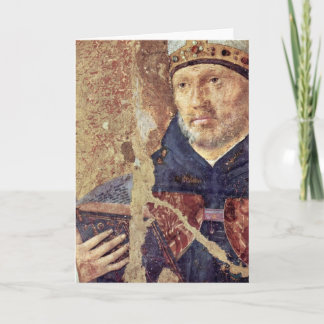 St. Benedict Detail By Antonello Da Messina Card