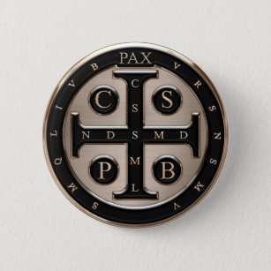 St. Benedict Medal 6 Cm Round Badge