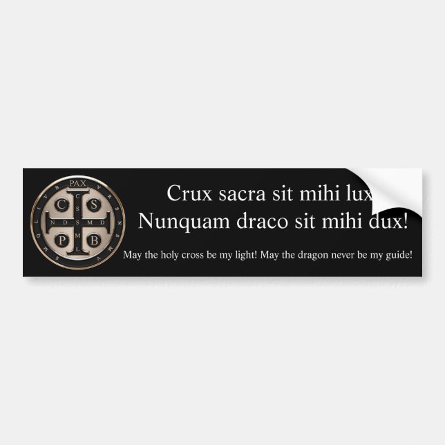 St. Benedict Medal Bumper Sticker (Front)
