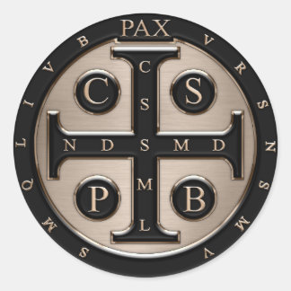 St. Benedict Medal Classic Round Sticker