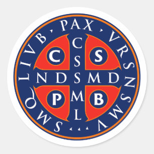 St. Benedict Medal Design Classic Round Sticker