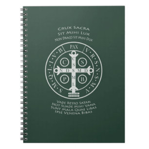 St Benedict Medal with Latin Prayer  Notebook