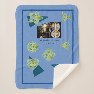 St. Benedict Nursia Sherpa Blanket