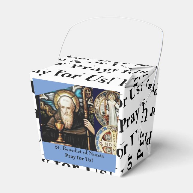 St. Benedict of Nursia Card Favour Box (Front Side)