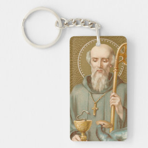 St. Benedict of Nursia (JM 07) Rectang Acrylic Key Ring