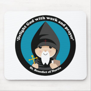 St Benedict of Nursia Mouse Mat