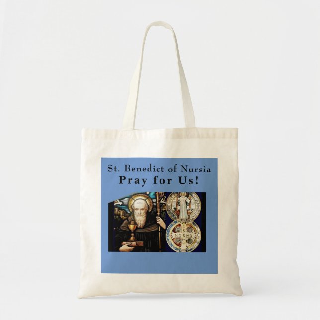 St. Benedict of Nursia Tote Bag (Front)
