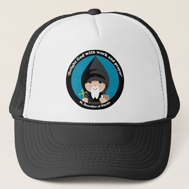 St Benedict of Nursia Trucker Hat (Front)