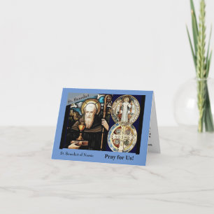 St. Benedict of NursiaFolded Greeting Card