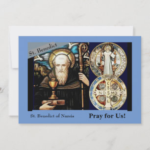 St. Benedict of NursiaFolded Greeting Card