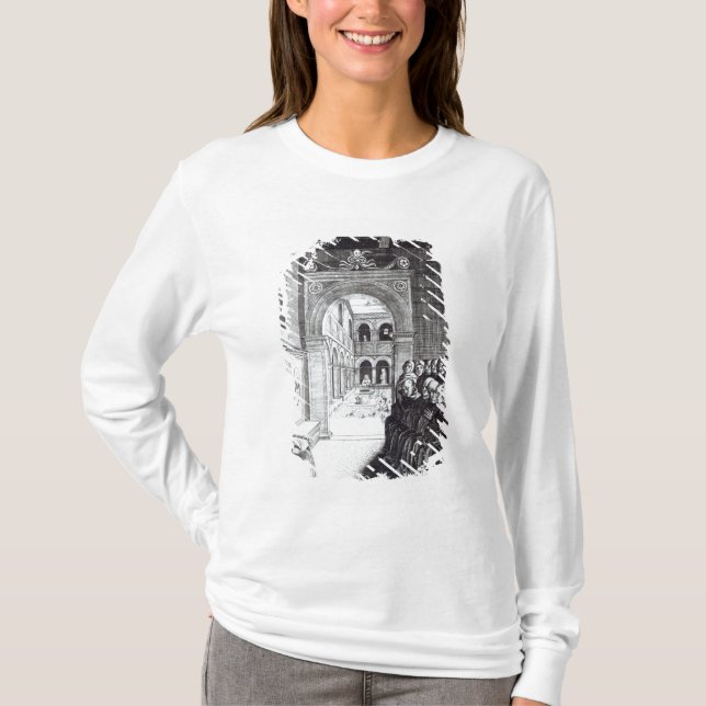 St. Benedict Preaching in the Monastery T-Shirt (Front)
